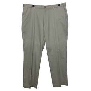 David Taylor Pants Men 40x30 Beige Khaki Chino Flat Front Comfort Waistband NEW